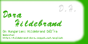 dora hildebrand business card